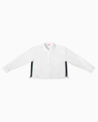 The Sydney Cropped Button Down Top Katie Kime