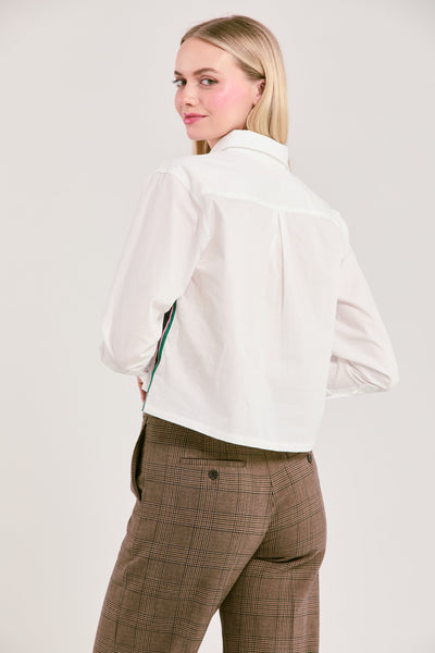 The Sydney Cropped Button Down Top Katie Kime