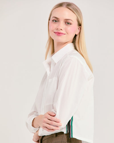 The Sydney Cropped Button Down Top Katie Kime