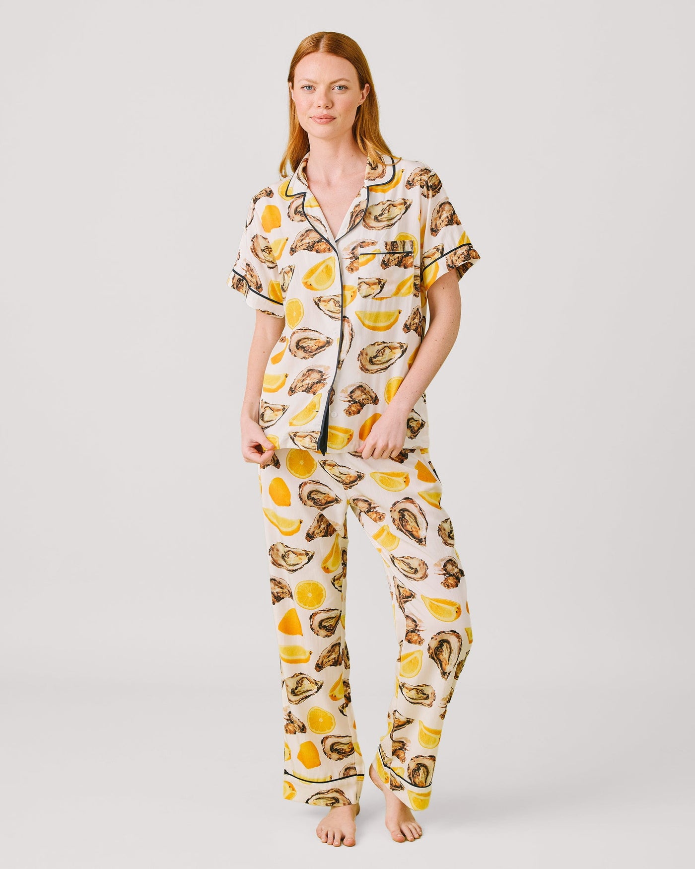 The World Is Your Oyster Pajama Pants Set Pajama Set Yellow / XS Katie Kime