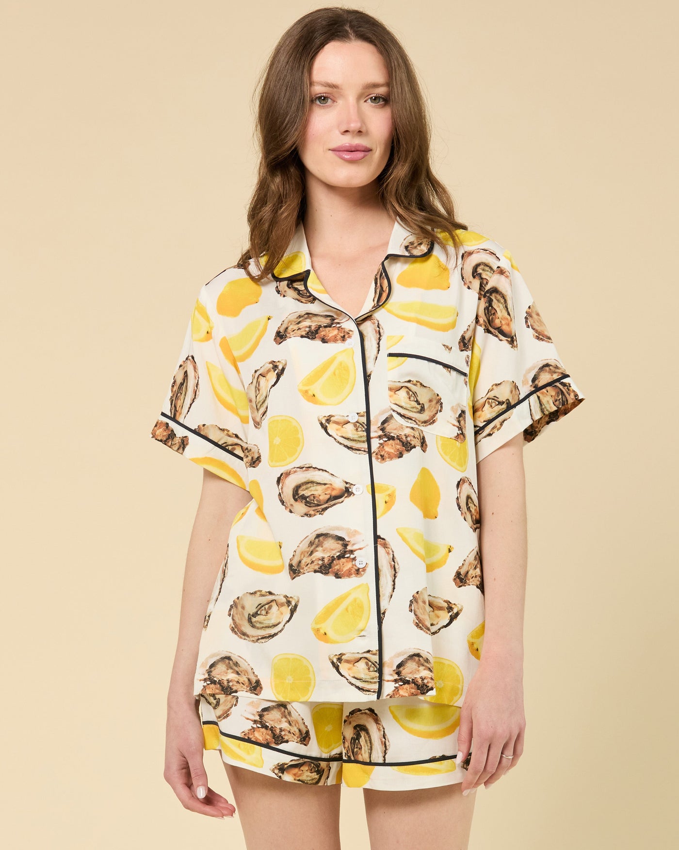 The World Is Your Oyster Pajama Shorts Set Pajama Set Katie Kime