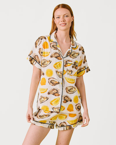 The World Is Your Oyster Pajama Shorts Set Pajama Set Yellow / XXS Katie Kime