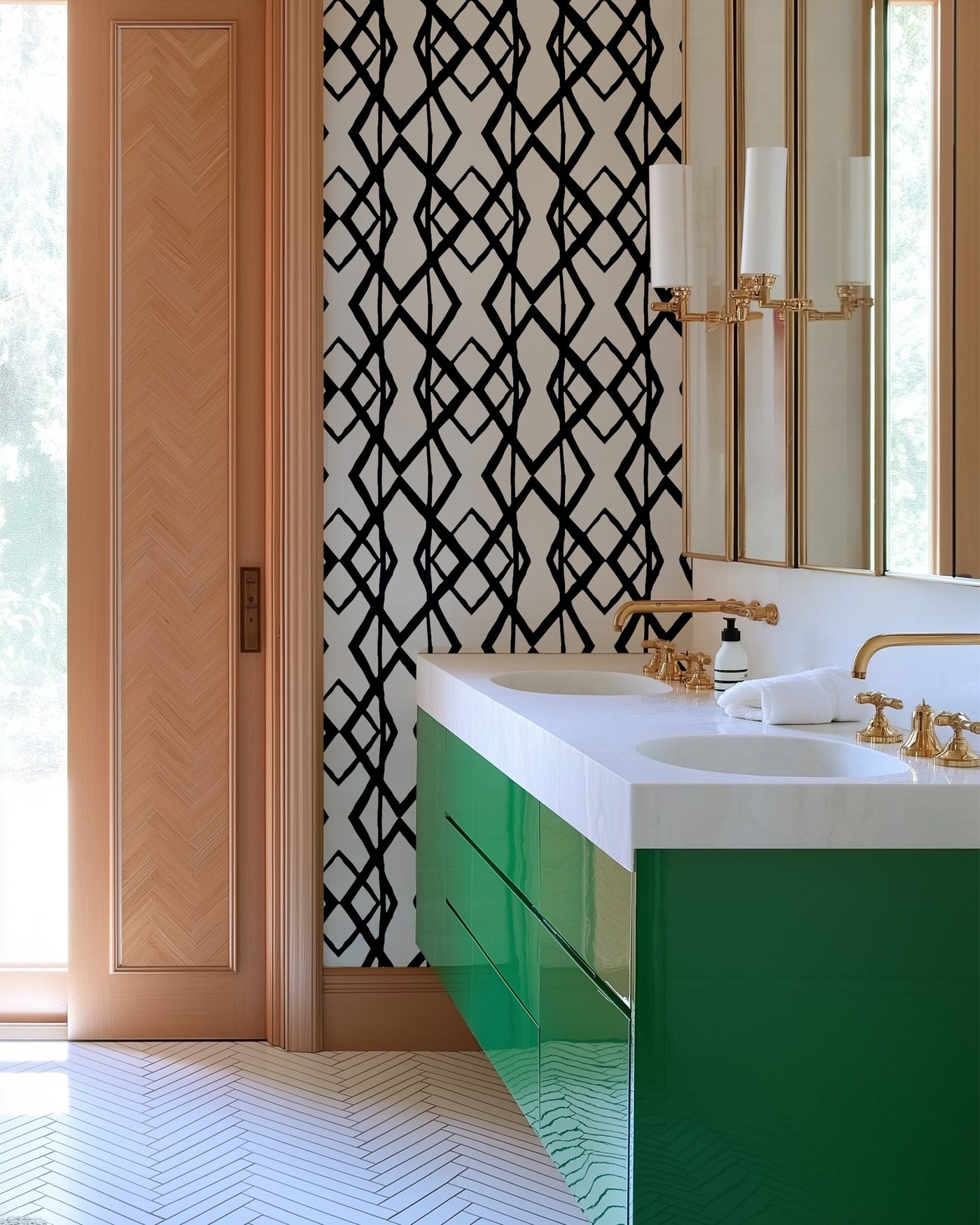 Through the Looking Glass Traditional Wallpaper Wallpaper Katie Kime