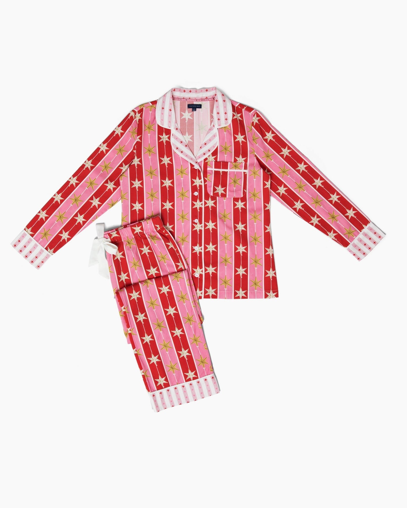 Tree Topper Long Sleeve Pajama Pants Set Pajama Set Katie Kime