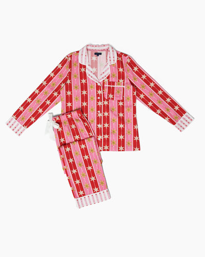 Tree Topper Long Sleeve Pajama Pants Set Pajama Set Katie Kime