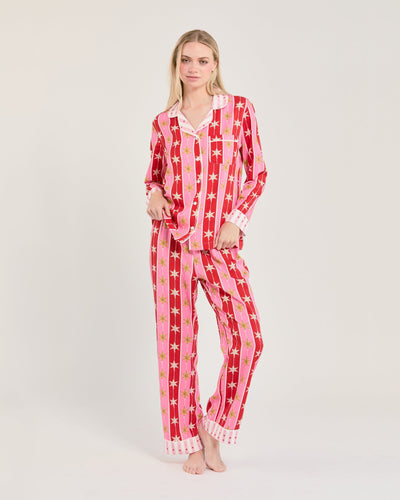 Tree Topper Long Sleeve Pajama Pants Set Pajama Set Katie Kime