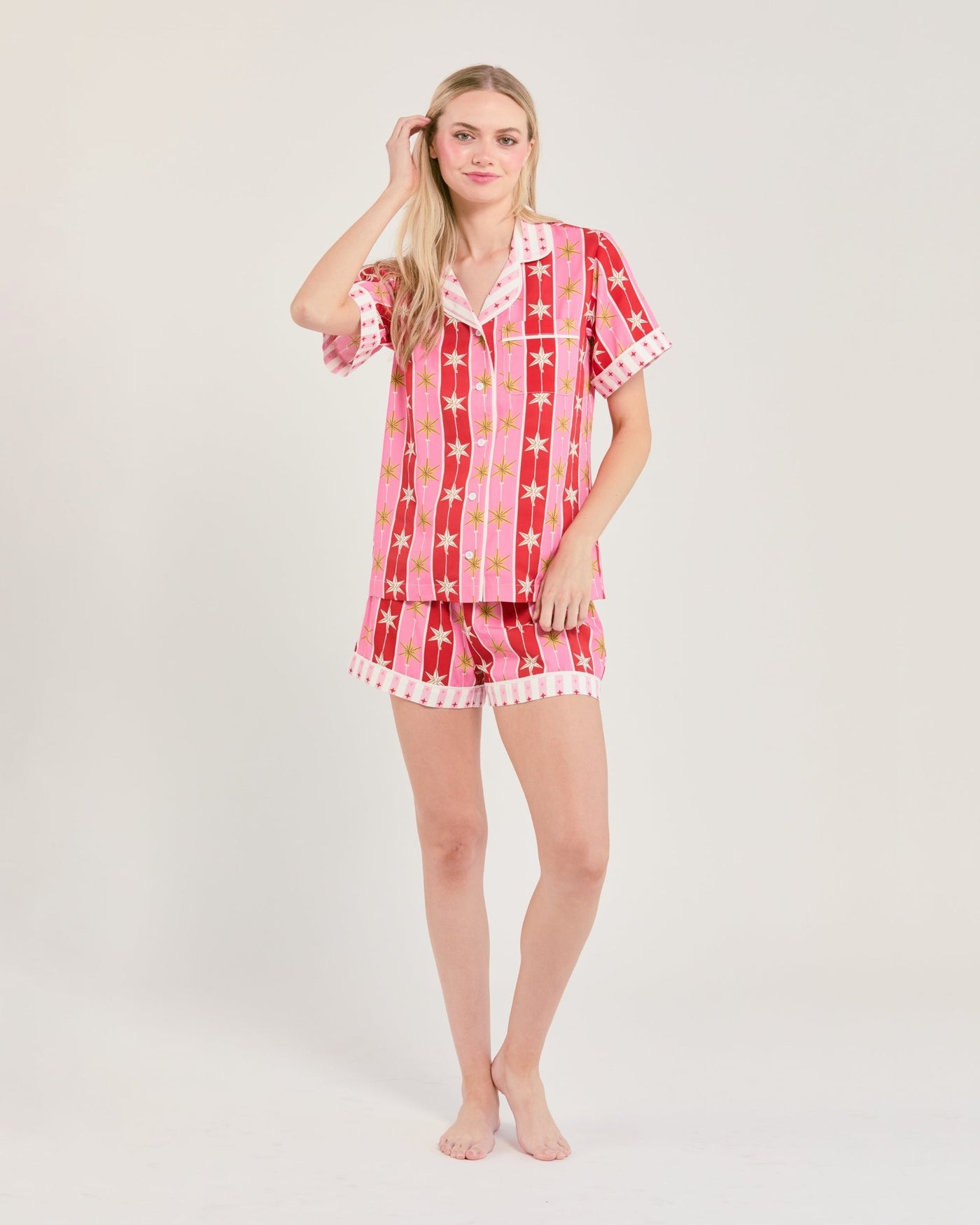 Tree Topper Pajama Shorts Set Pajama Set Katie Kime