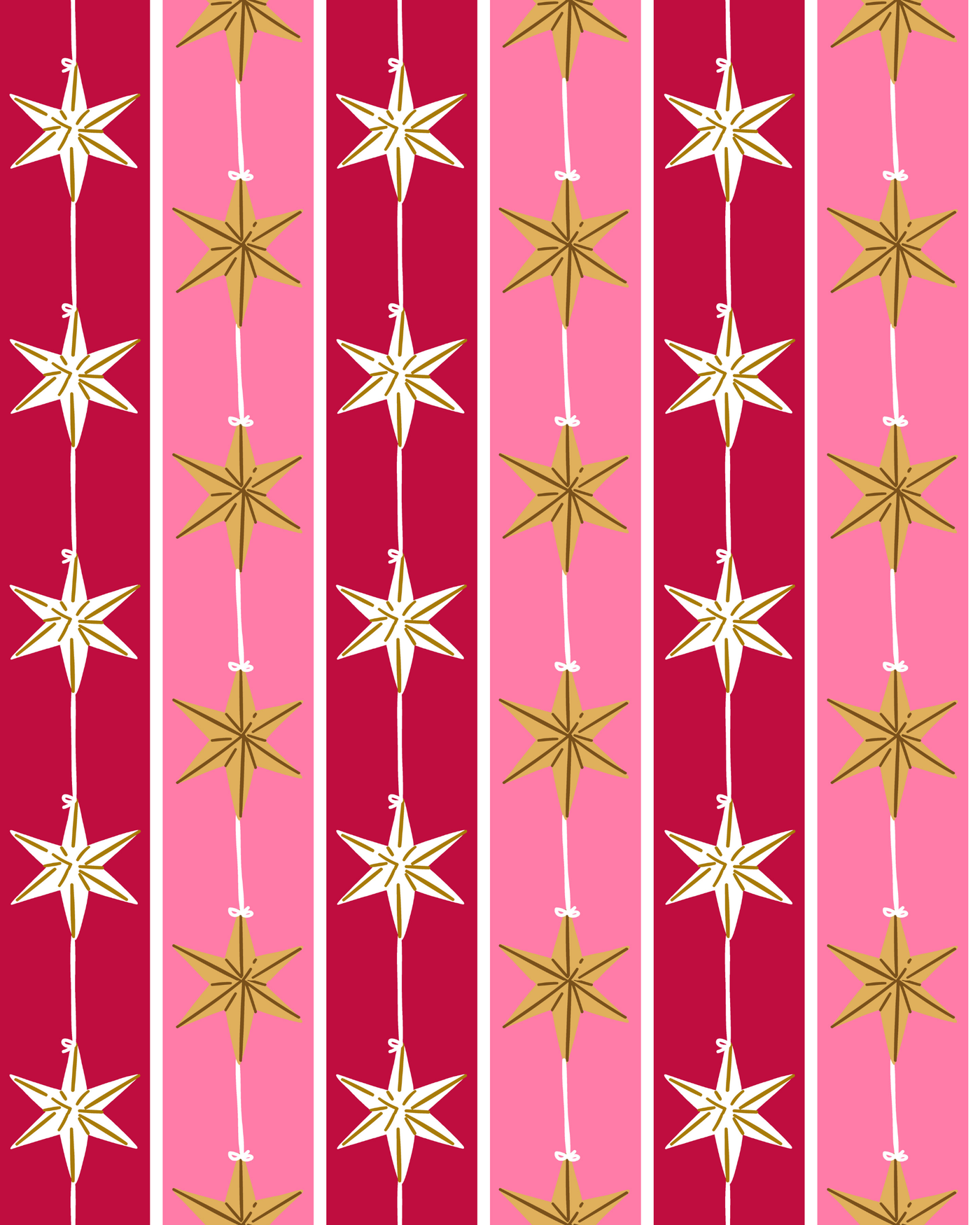 Tree Topper Peel & Stick Wallpaper Peel & Stick Wallpaper Red / 24" x 144" Katie Kime