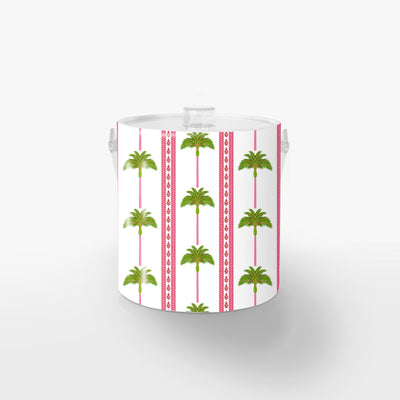 Tropical Palm Ice Bucket Ice Bucket Pink Green / Lucite Katie Kime