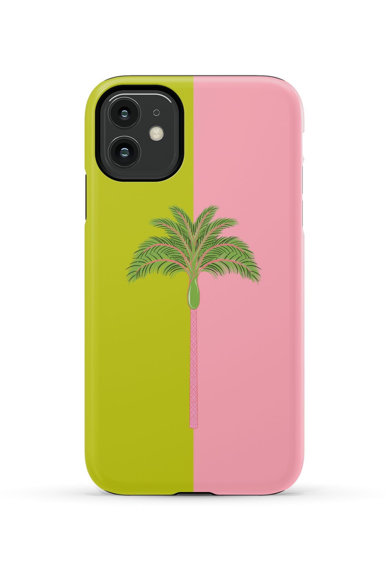 Tropical Palm iPhone Case PPLR_HIDDEN_PRODUCT Pink Green / iPhone 11 / Tough Katie Kime