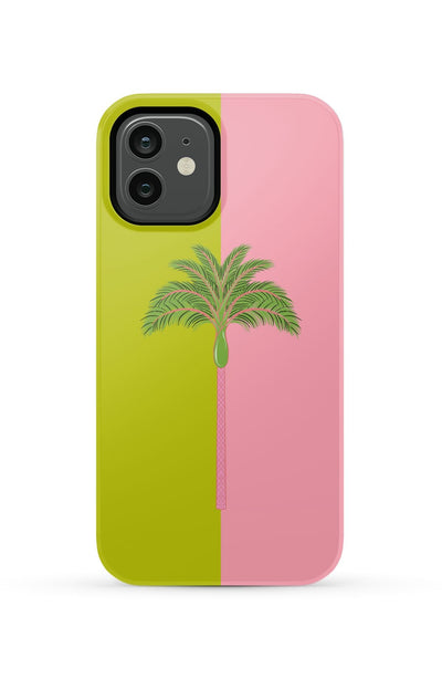 Tropical Palm iPhone Case PPLR_HIDDEN_PRODUCT Pink Green / iPhone 12 / Tough Katie Kime