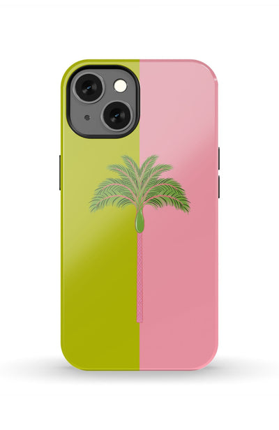 Tropical Palm iPhone Case PPLR_HIDDEN_PRODUCT Pink Green / iPhone 13 / MagSafe Tough Katie Kime