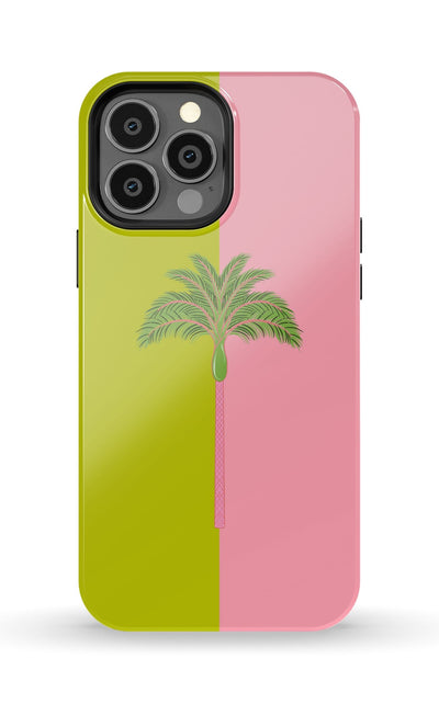 Tropical Palm iPhone Case PPLR_HIDDEN_PRODUCT Pink Green / iPhone 13 Pro Max / Tough Katie Kime