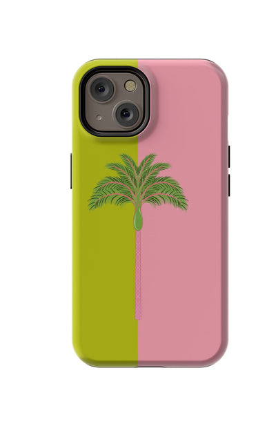 Tropical Palm iPhone Case PPLR_HIDDEN_PRODUCT Pink Green / iPhone 14 / MagSafe Tough Katie Kime
