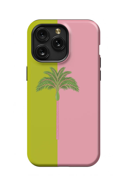 Tropical Palm iPhone Case PPLR_HIDDEN_PRODUCT Pink Green / iPhone 15 Pro Max / MagSafe Tough Katie Kime