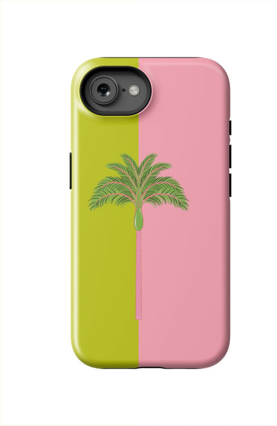 Tropical Palm iPhone Case PPLR_HIDDEN_PRODUCT Pink Green / iPhone 16e / MagSafe Tough Katie Kime