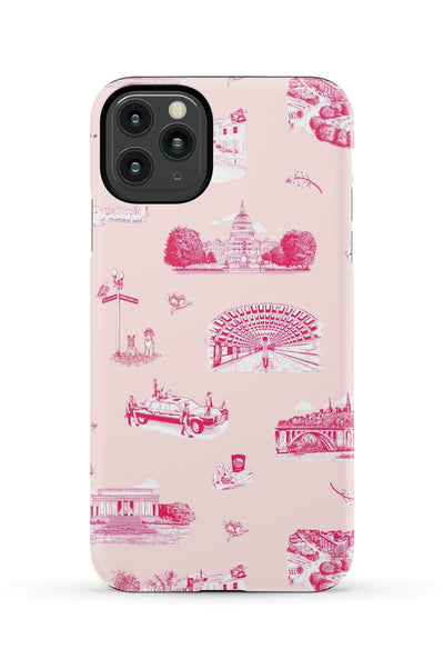 Washington DC Toile iPhone Case Phone Case Pink Cranberry / iPhone 11 Pro Max / Tough Katie Kime