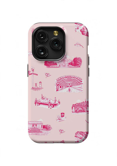Washington DC Toile iPhone Case Phone Case Pink Cranberry / iPhone 15 Pro / Tough Katie Kime