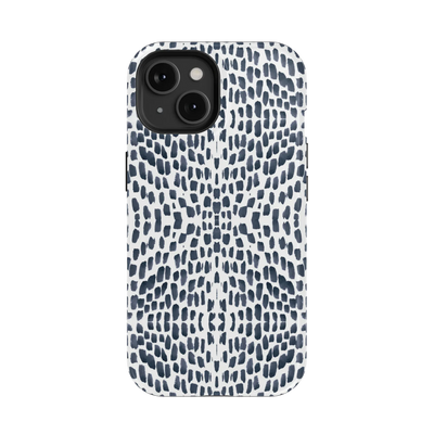Watermarks iPhone Case Phone Case Navy / iPhone 15 / MagSafe Tough Katie Kime