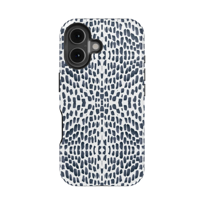 Watermarks iPhone Case Phone Case Navy / iPhone 16 / MagSafe Tough Katie Kime