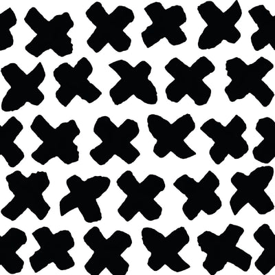 X's Peel & Stick Wallpaper Peel & Stick Wallpaper Black / 24" x 144" Katie Kime