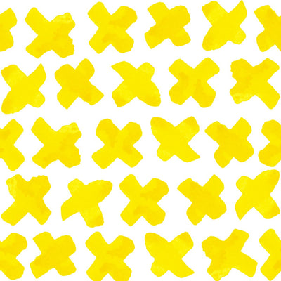 X's Peel & Stick Wallpaper Peel & Stick Wallpaper Yellow / 24" x 144" Katie Kime