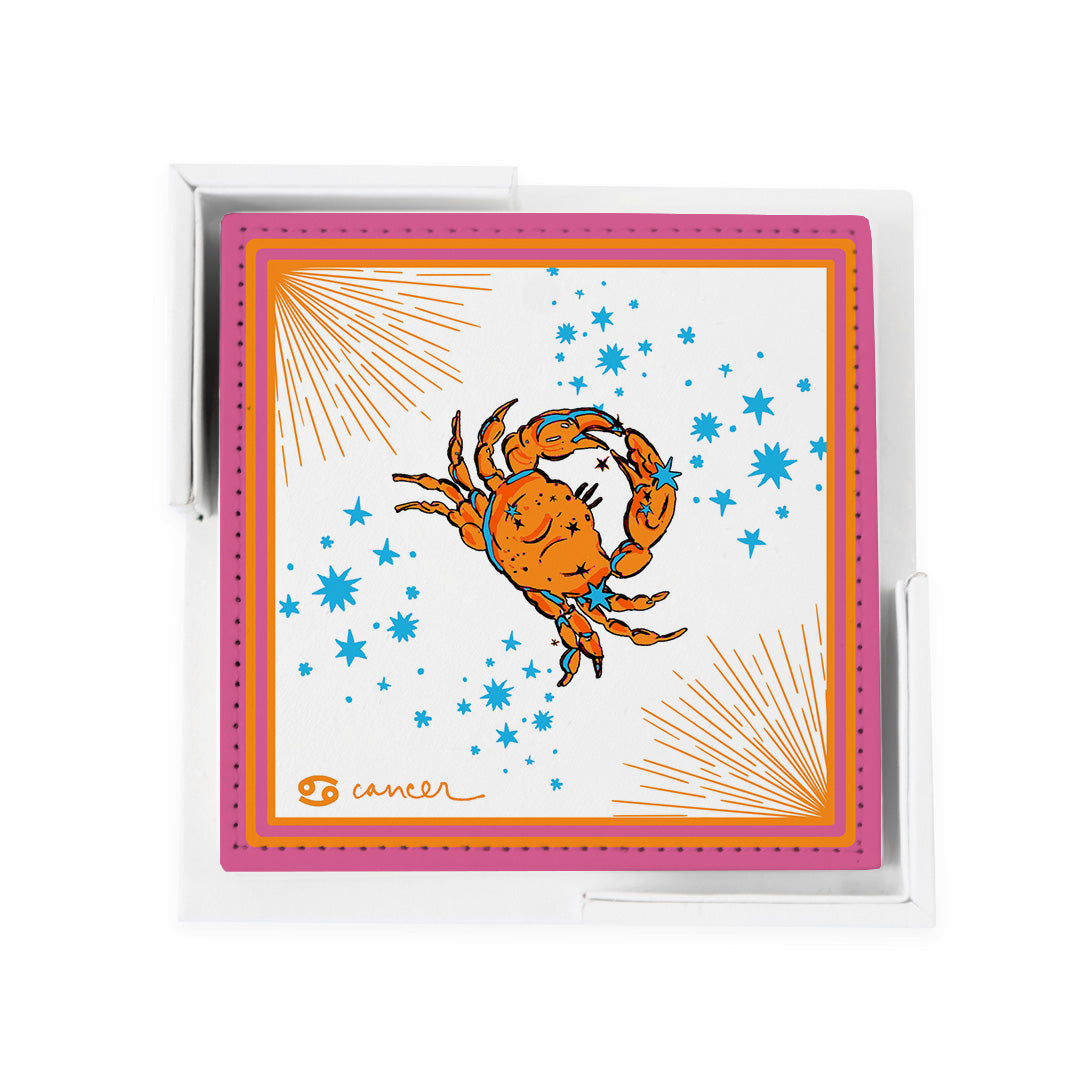 Zodiac Sign Coaster Set Coaster Set Cancer Katie Kime