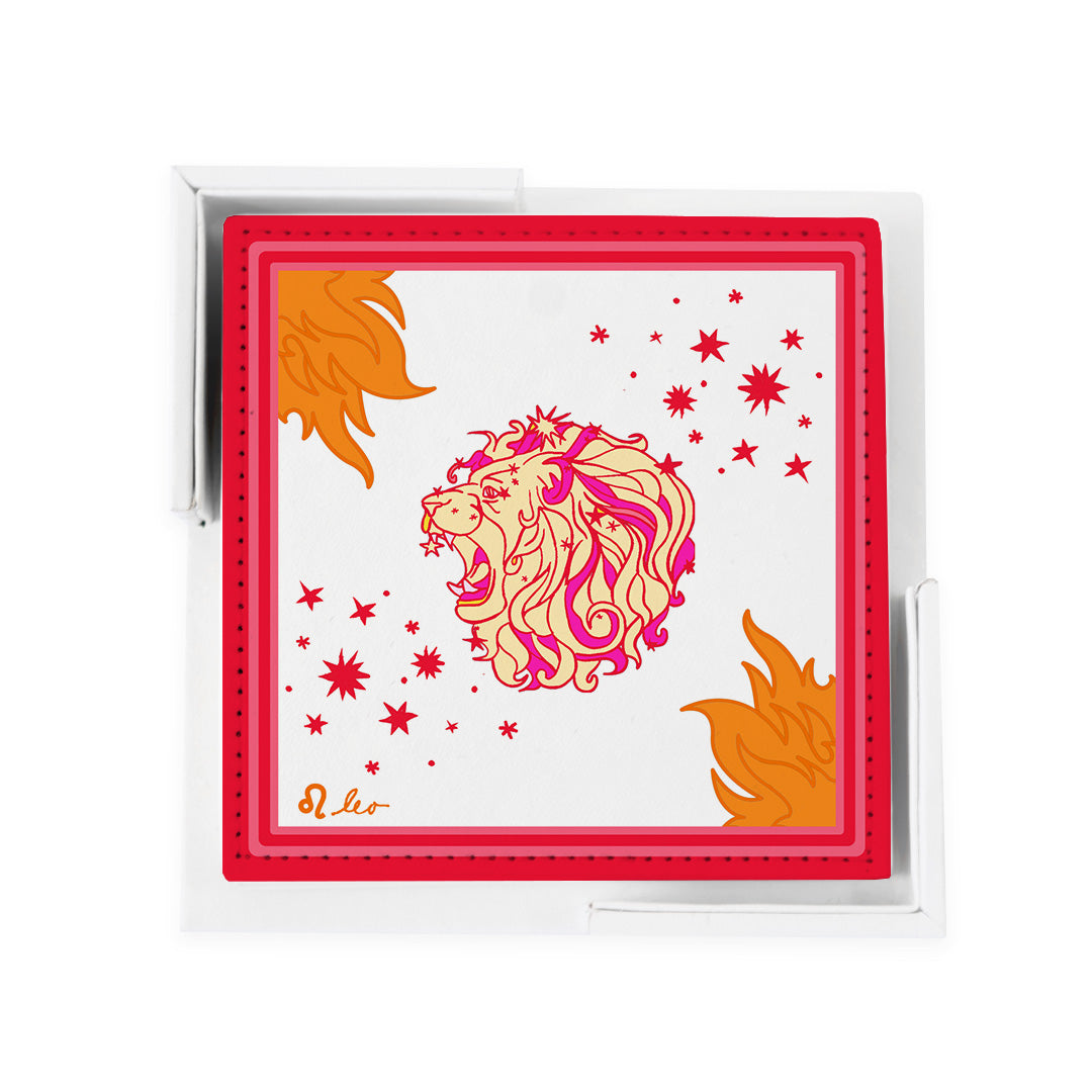 Zodiac Sign Coaster Set Coaster Set Leo Katie Kime