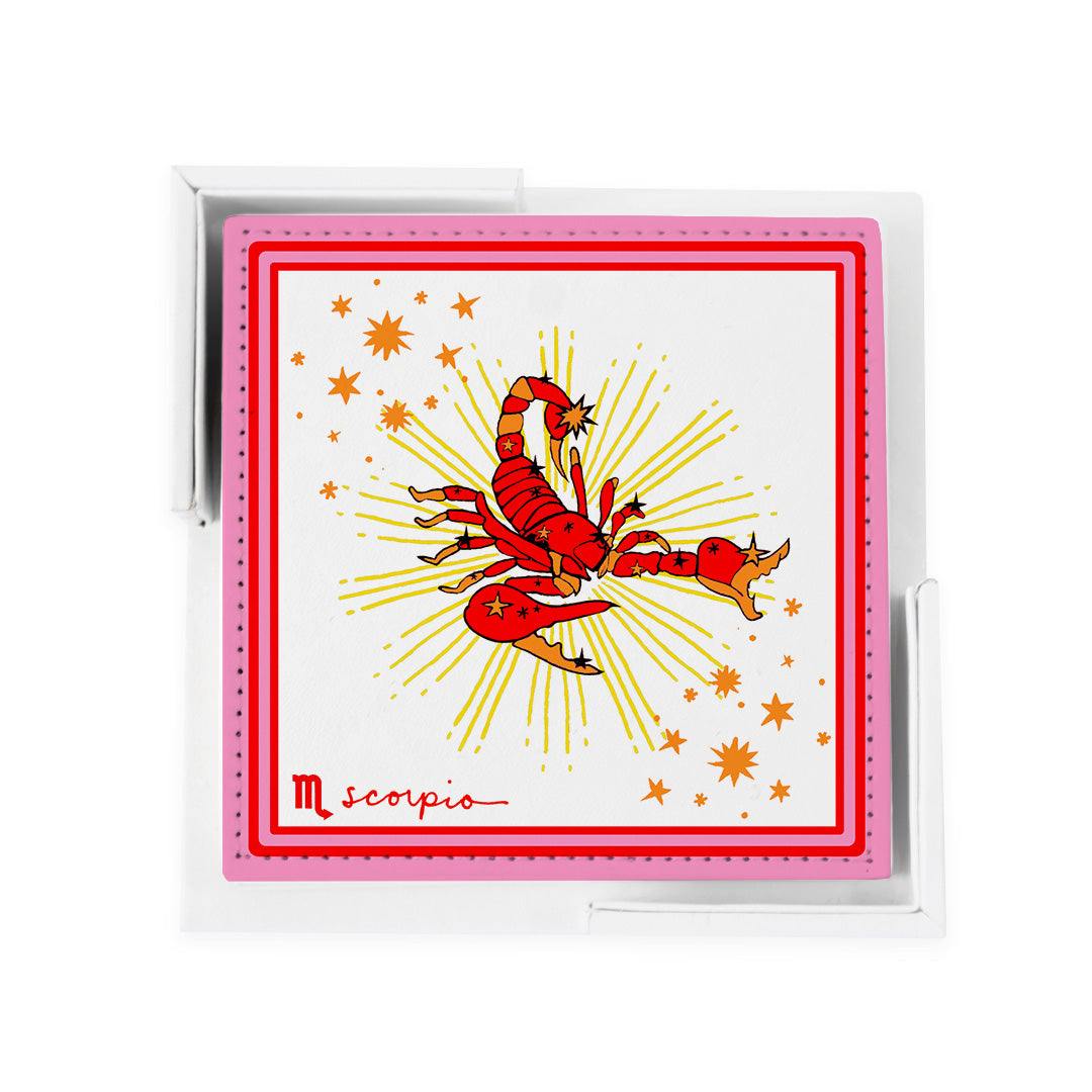 Zodiac Sign Coaster Set Coaster Set Scorpio Katie Kime