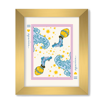 Zodiac Sign in Aquarius Gallery Print Gallery Print Mutli / 8x10 / Gold Frame Katie Kime