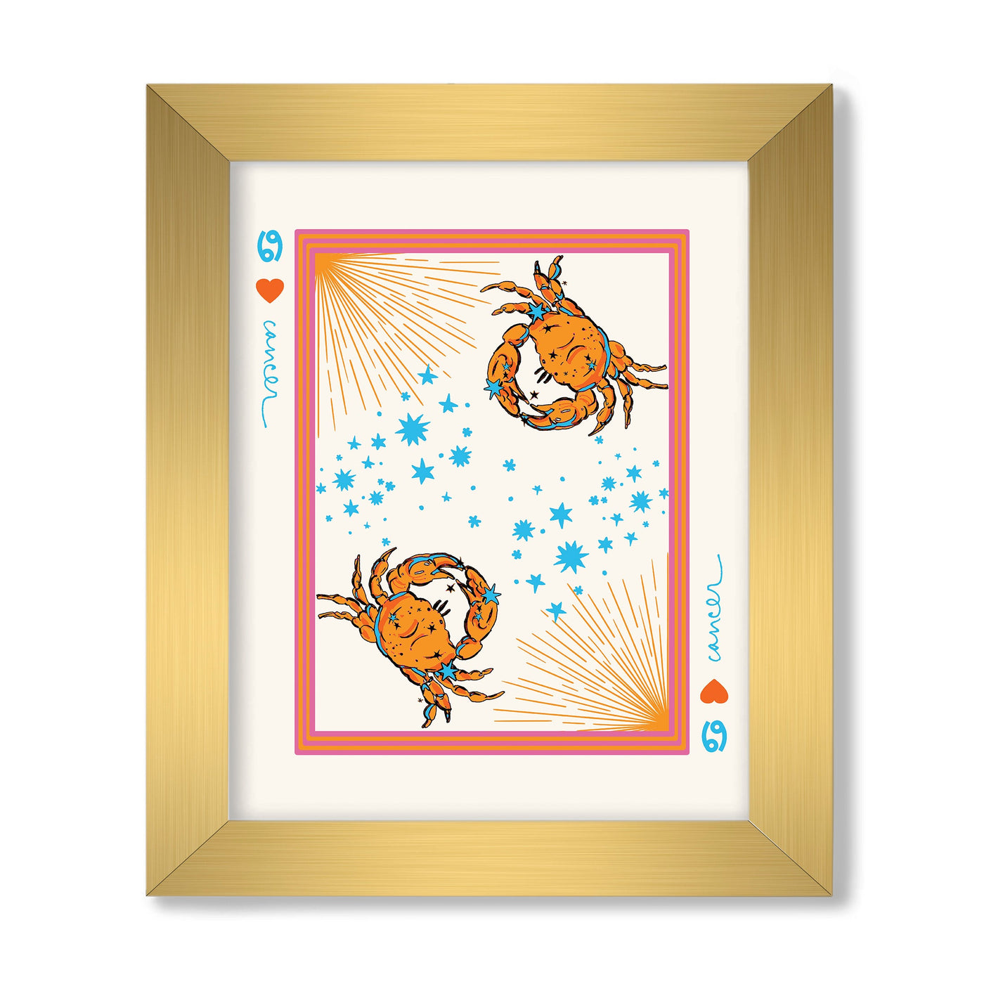 Zodiac Sign in Cancer Gallery Print Gallery Print Mutli / 8x10 / Gold Frame Katie Kime