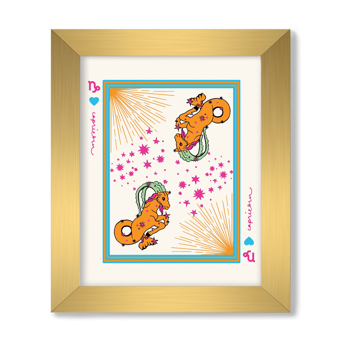 Zodiac Sign in Capricorn Gallery Print Gallery Print Mutli / 8x10 / Gold Frame Katie Kime