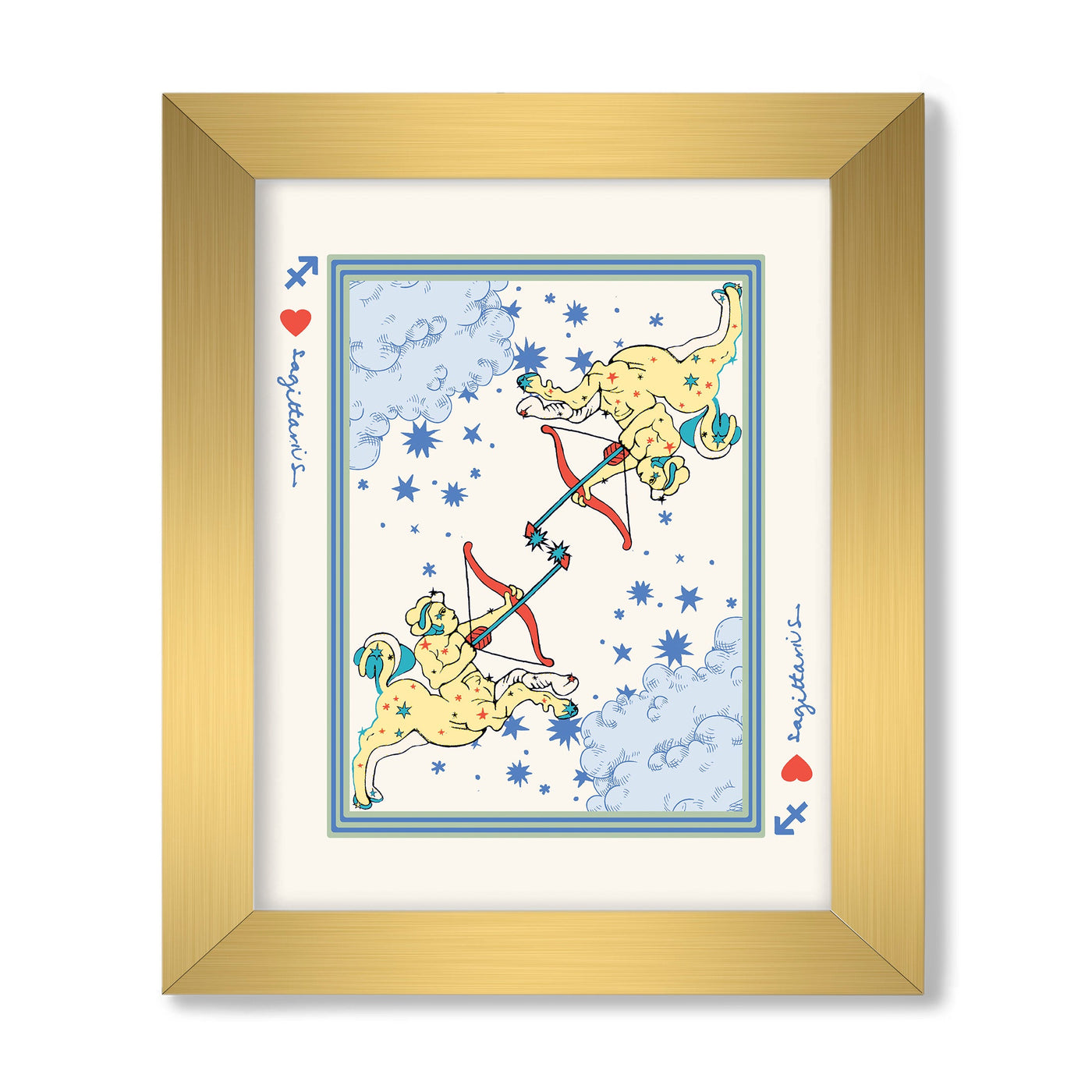 Zodiac Sign in Sagittarius Gallery Print Gallery Print Mutli / 8x10 / Gold Frame Katie Kime