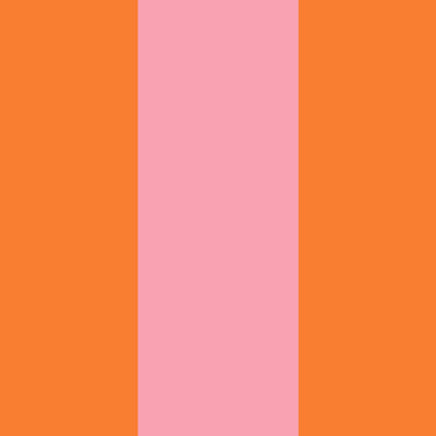 Wallpaper Sample / Pink Orange 3 in Stripes Wallpaper Katie Kime