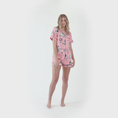 Charleston Toile Pajama Shorts Set Katie Kime