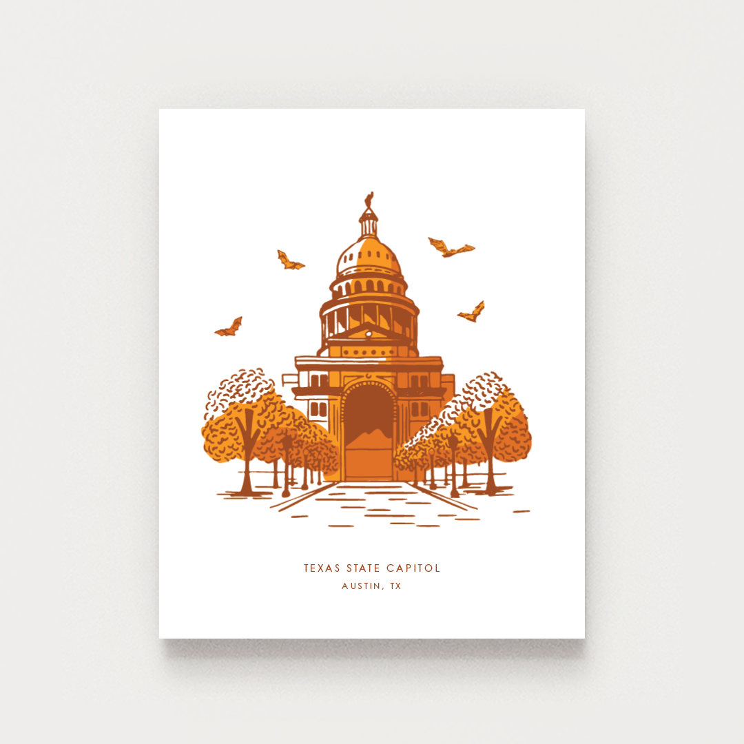 Austin Capitol Gallery Print Gallery Print Burnt Orange / 5x7 / Print Katie Kime