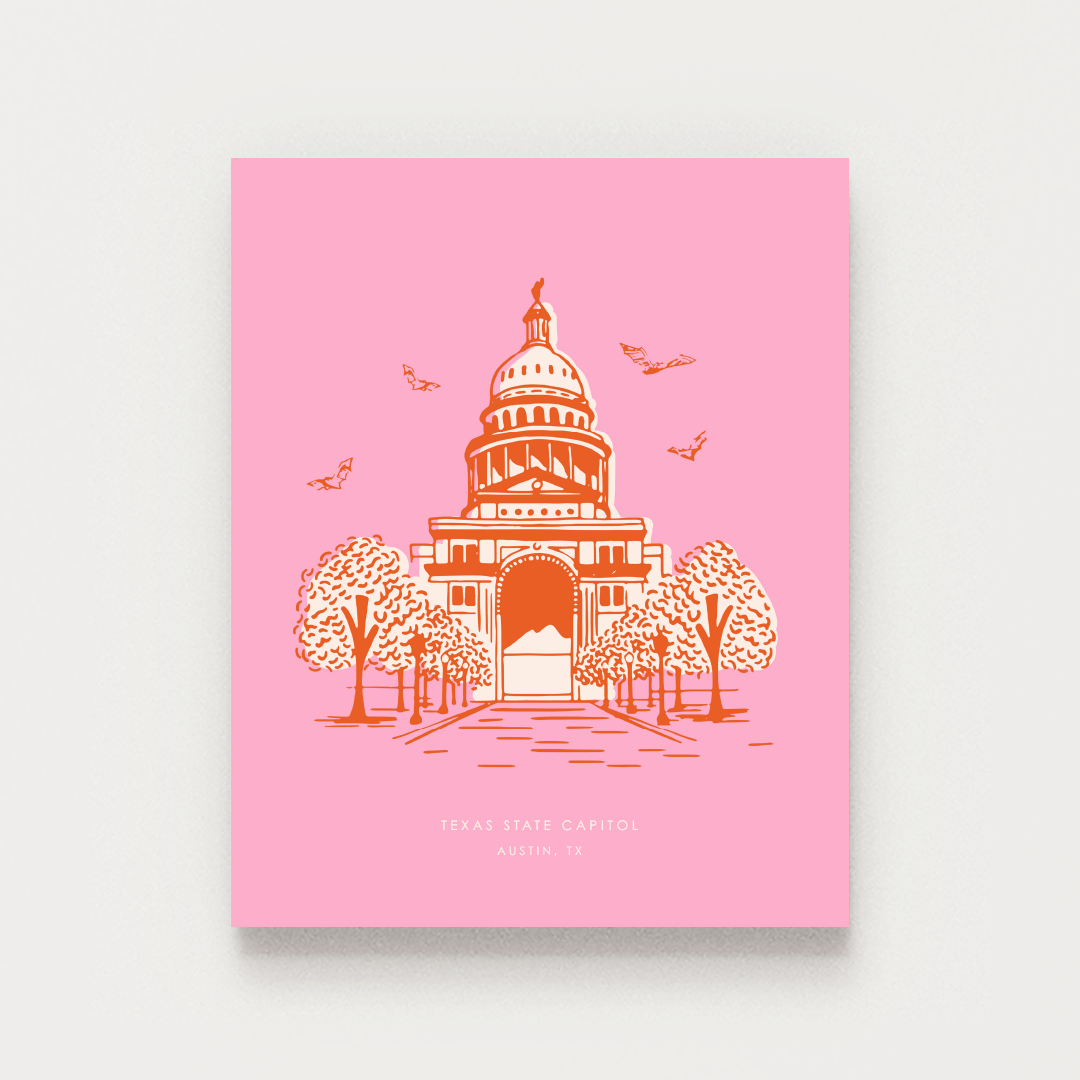 Austin Capitol Gallery Print Gallery Print Pink / 5x7 / Print Katie Kime