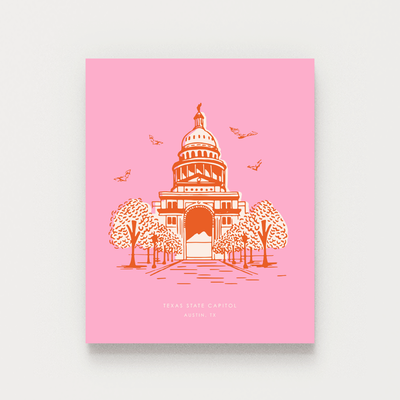 Austin Capitol Gallery Print Gallery Print Pink / 5x7 / Print Katie Kime