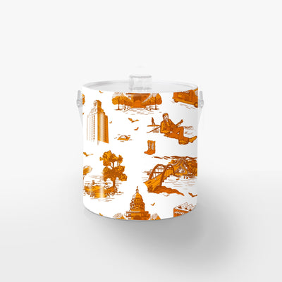 Austin Toile Ice Bucket Ice Bucket Burnt Orange / Lucite Katie Kime