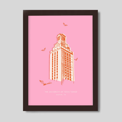 Gallery Prints Pink Print / 8x10 / Walnut Frame Austin Tower Print Katie Kime
