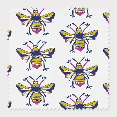 Bees Knees Fabric Fabric By The Yard / Cotton / Navy Katie Kime