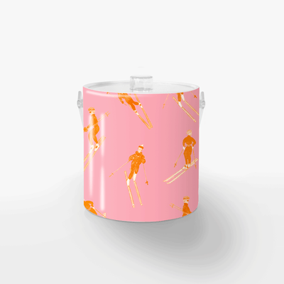 Ice Bucket Pink Orange / Lucite Bluebird day Ice Bucket Katie Kime