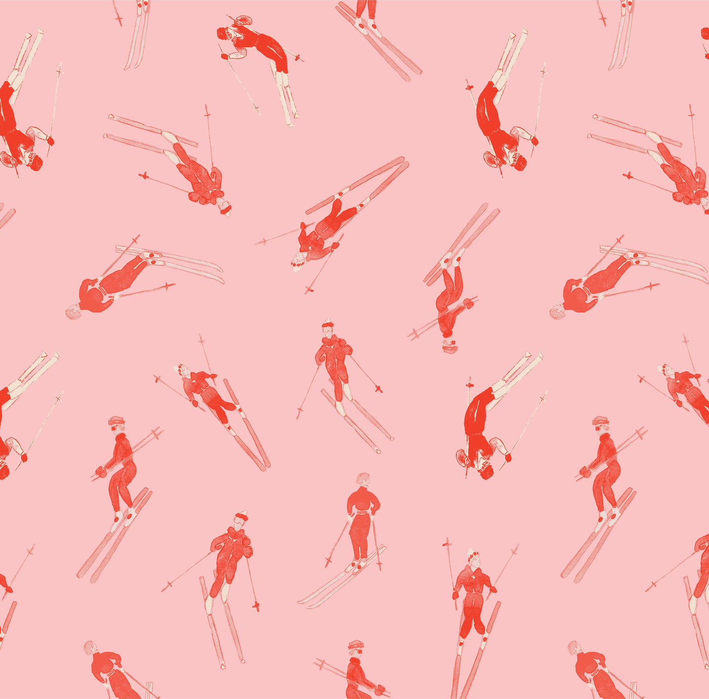 Bluebird Day Traditional Wallpaper Wallpaper Pink Orange / Sample Katie Kime