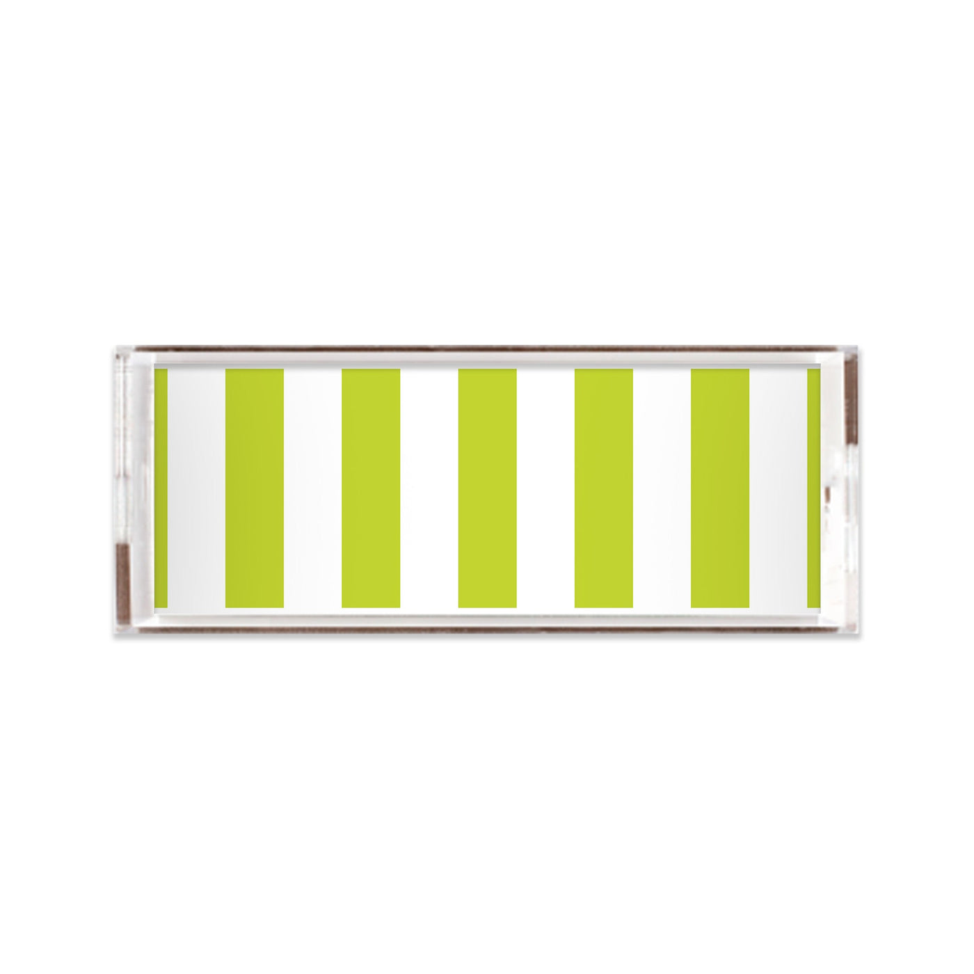 Bold Stripe Lucite Tray Lucite Trays Chartreuse / 11x4 Katie Kime