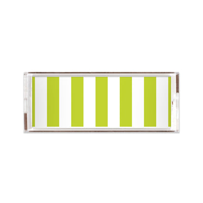 Bold Stripe Lucite Tray Lucite Trays Chartreuse / 11x4 Katie Kime