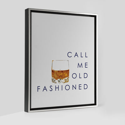 Call Me Old Fashioned Canvas Canvas 20x24 / Silver Float Frame Katie Kime