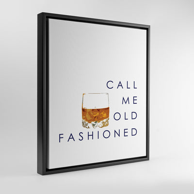 Call Me Old Fashioned Canvas Canvas 8x10 / Black Float Frame Katie Kime