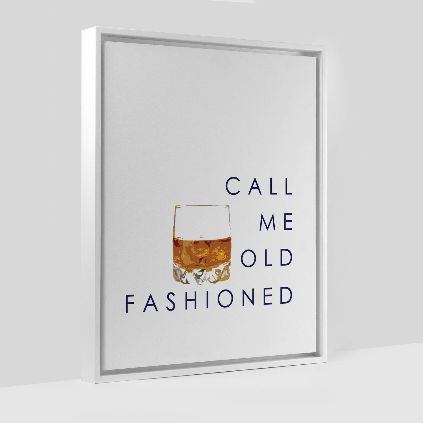 Call Me Old Fashioned Canvas Canvas 8x10 / White Float Frame Katie Kime