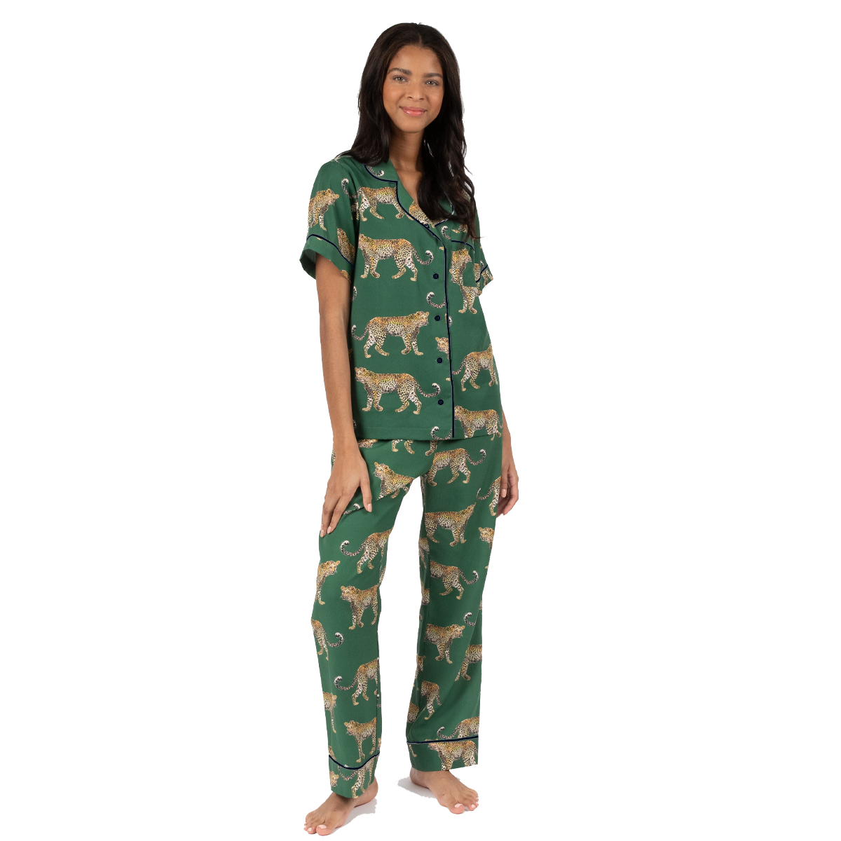 Cheetahs Pajama Pants Set Pajama Set Katie Kime