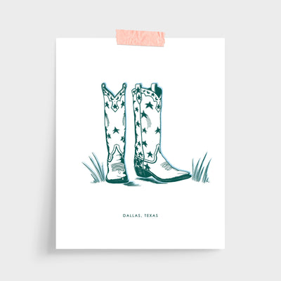 Gallery Prints White / 5x7 / Unframed Dallas Boots Gallery Print Katie Kime